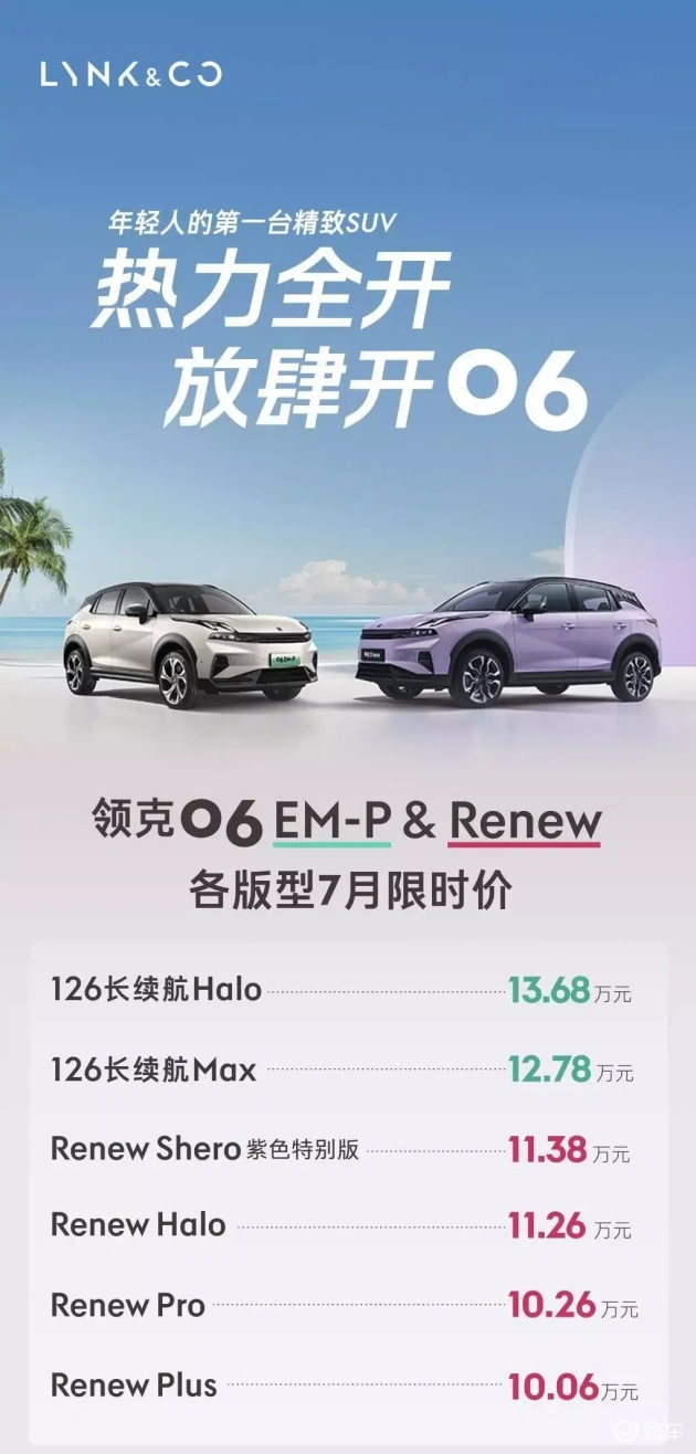 领克06，10.06万起，都市新手优选